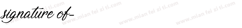 signature of字体转换